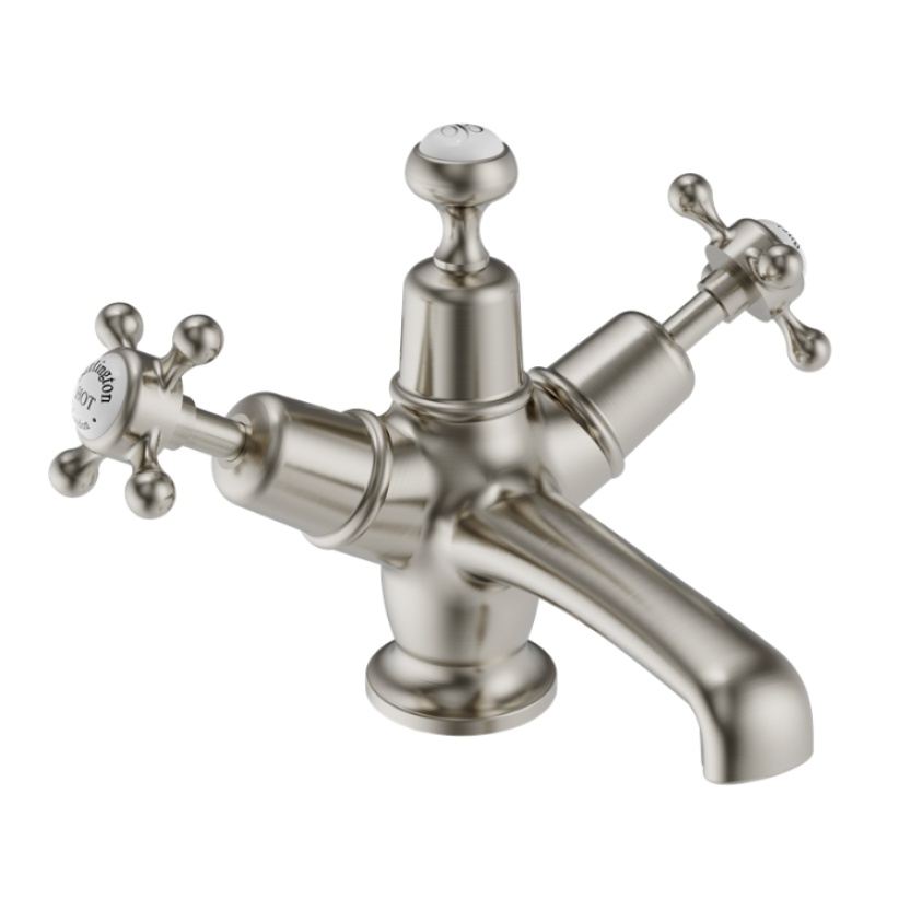 Product Cut out image of the Burlington Claremont Brushed Nickel Basin Mixer